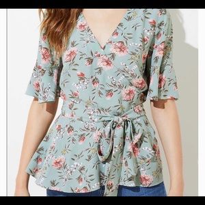 Loft Green Wrap Shirt